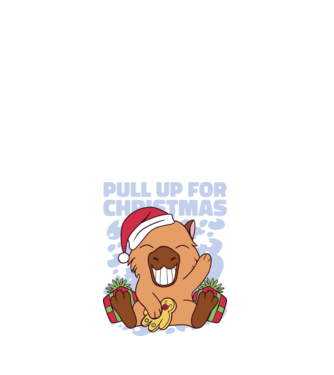 Pull up for christmas Capybara model alb pe tricou