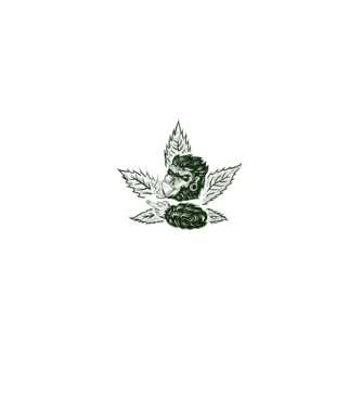 GORILĂ cannabis model alb pe tricou