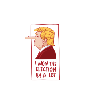 Pinocchio Trump model alb pe tricou