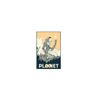 Planet X model albastru deschis pe tricou