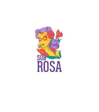 Sub Rosa model alb pe tricou