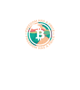 Libertatea are preț Bitcoin model negru pe tricou