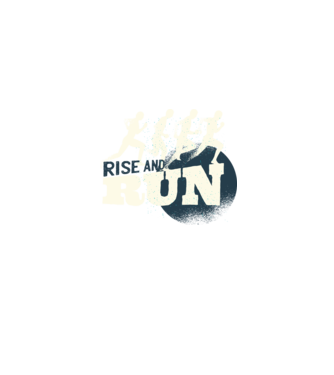 Rise and Run - Tricou pentru alergători model albastru jeanși pe tricou
