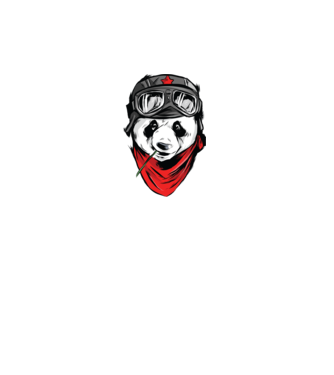 Panda Gerilla model turcoaz pe tricou
