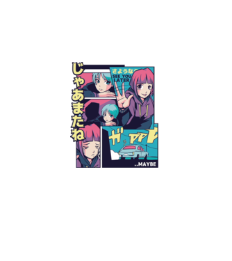Anime Vaporwave See you Later model alb pe tricou