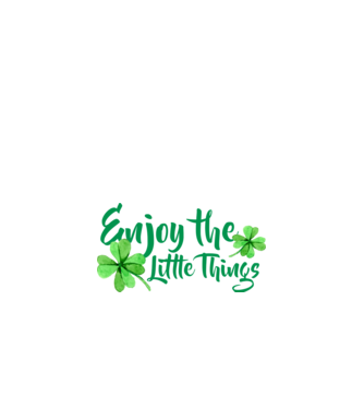 Enjoy the little things model negru pe tricou