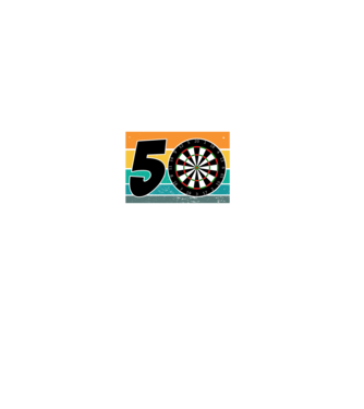 'I''m not 50 I''m bullseye darts birthday' model negru pe tricou