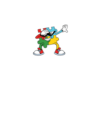 Autist DAB Puzzle model negru pe tricou