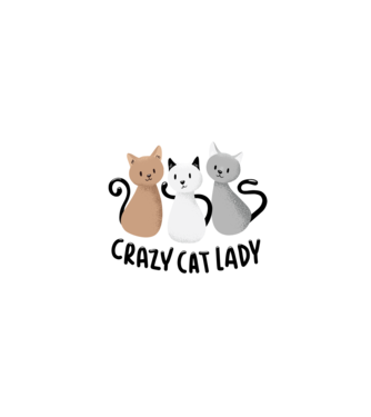 Crazy Cat Lady - fată nebună cu pisică model alb pe tricou