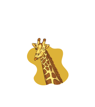Girafă amuzantă model alb pe tricou