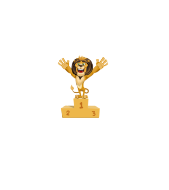lion champion model alb pe tricou
