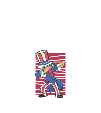 Uncle Sam DAB model alb pe tricou