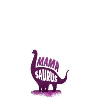 Mamasaurus model nisipiu pe tricou