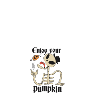 Enjoy your pumpkin Skeleton model nisipiu pe tricou