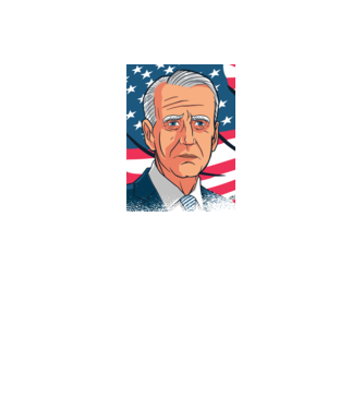 Joe Biden USA model negru pe tricou