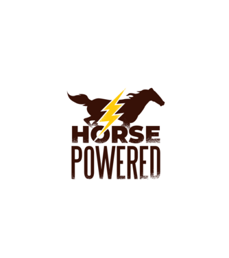 Horse Powered Cal-putere tricou călăreț model gri pe tricou