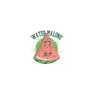 Water Malone model alb pe tricou