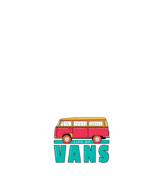 Life of Vans model negru pe tricou