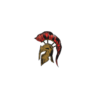Cască războinic Sparta model negru pe tricou
