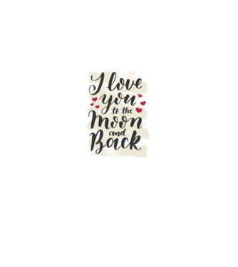 'I love you to the moon and back tricou drăguț Valentine''s Day' model gri pe tricou