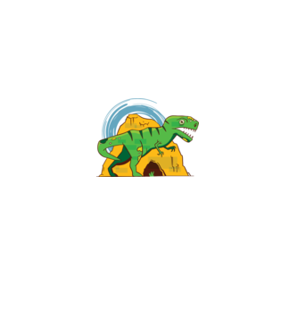 Dinozaur T-rex model negru pe tricou