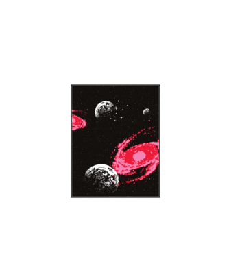 Cosmos Spațiu model negru pe tricou