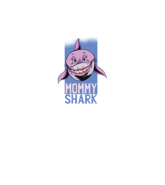 Mommy Shark tricou pentru mama model negru pe tricou