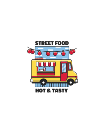 Foodtruck model turcoaz pe tricou