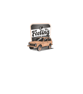 Mașină Retro anii 70 Lada Niva model gri pe tricou
