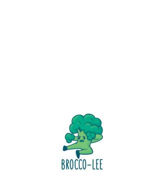 Brocco-Lee - Broccoli Karate model negru pe tricou
