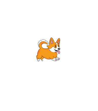 Tată de Corgi model negru pe tricou