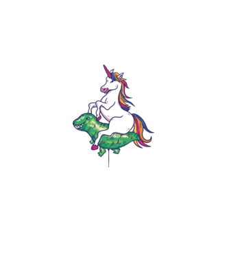 Balon cu Unicorn model albastru deschis pe tricou