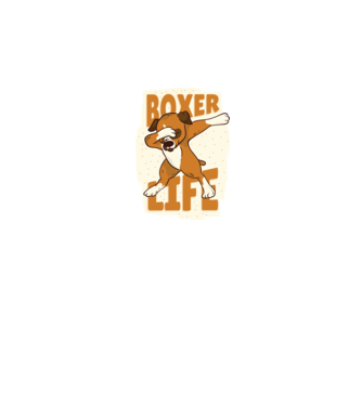 Boxer Life DAB model albastru închis pe tricou