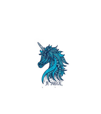 Unicorn magic model alb pe tricou