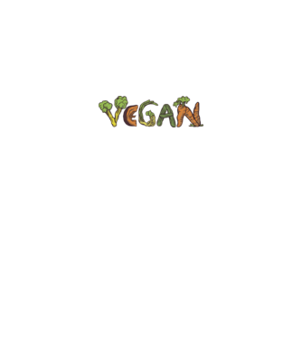 Inscripție legume vegan model alb pe tricou