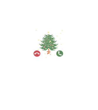 Christmas is calling model negru pe tricou