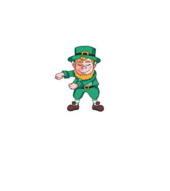 Leprechaun Floss - St. Patrick DAB dans model negru pe tricou