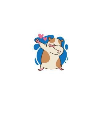 Hamster DAB model turcoaz pe tricou