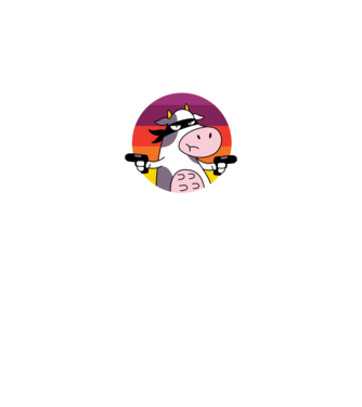 Pew Pew Pew Madafakas Vacă model negru pe tricou