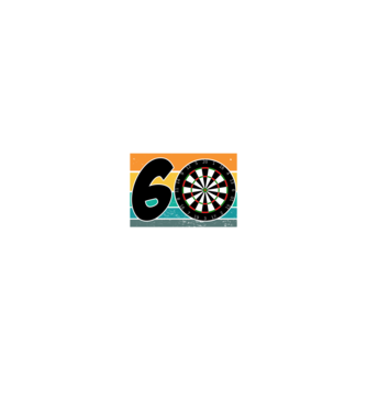'I''m not 60 I''m triple 20 darts birthday' model negru pe tricou