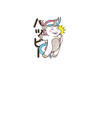 Kawaii unicorn model roz deschis pe tricou