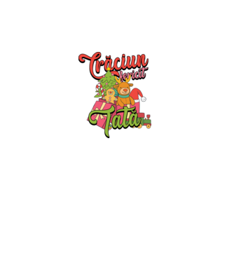 CRĂCIUN FERICIT TATĂ model turcoaz pe tricou