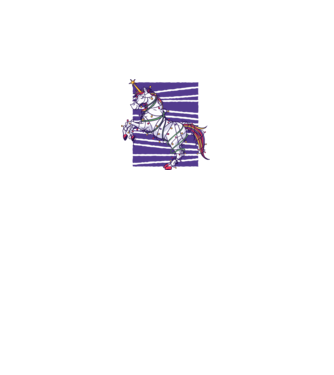 Unicorn pom de Crăciun model alb pe tricou