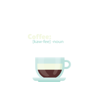 Definiție cafea model negru pe tricou