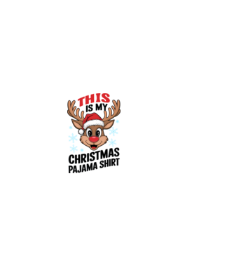 Christmas Pajama Reindeer Alb model alb pe tricou