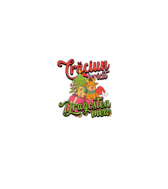 CRĂCIUN FERICIT DRAGOSTEA MEA model negru pe tricou