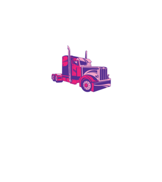 Camion roz model negru pe tricou