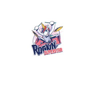 Unicorn Star rock model mov pe tricou
