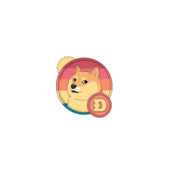 Doge Coin model negru pe tricou