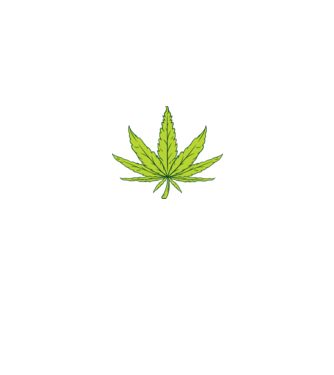 Frunză de marijuana model albastru închis pe tricou